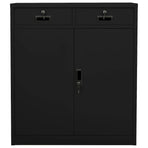 Office Cabinet Black 90x40x102 cm Steel