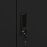 Office Cabinet Black 90x40x102 cm Steel