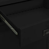 Office Cabinet Black 90x40x102 cm Steel - Extra Image