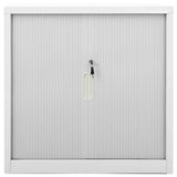 Sliding Door Cabinet Grey 90x40x90 cm Steel