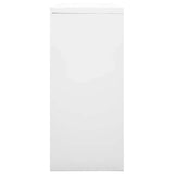 Sliding Door Cabinet Grey 90x40x90 cm Steel - Side View