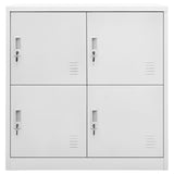 Locker Cabinet Light Grey 90x45x92.5 cm Steel - Front View