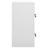 Locker Cabinet Light Grey 90x45x92.5 cm Steel - Side View