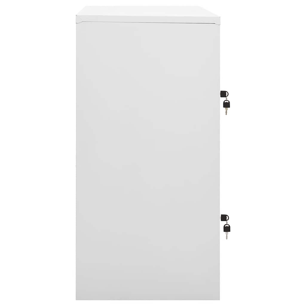 Locker Cabinet Light Grey and Blue 90x45x92.5 cm Steel