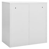 Locker Cabinet Light Grey and Blue 90x45x92.5 cm Steel - Top-Down View