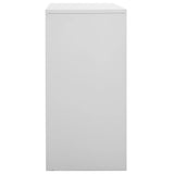 Locker Cabinet Light Grey 90x45x92.5 cm Steel - Side View