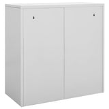 Locker Cabinet Light Grey 90x45x92.5 cm Steel - Top-Down View