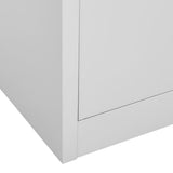 Locker Cabinet Light Grey 90x45x92.5 cm Steel - Close-Up Angle