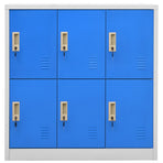 Locker Cabinet Light Grey and Blue 90x45x92.5 cm Steel