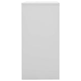 Locker Cabinet Light Grey and Red 90x45x92.5 cm Steel - Side View