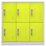 Locker Cabinet Light Grey and Green 90x45x92.5 cm Steel