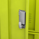Locker Cabinet Light Grey and Green 90x45x92.5 cm Steel - Rear View