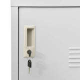 Locker Cabinet Light Grey 90x45x92.5 cm Steel - Rear View
