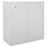 Locker Cabinet Light Grey and Red 90x45x92.5 cm Steel - Top-Down View