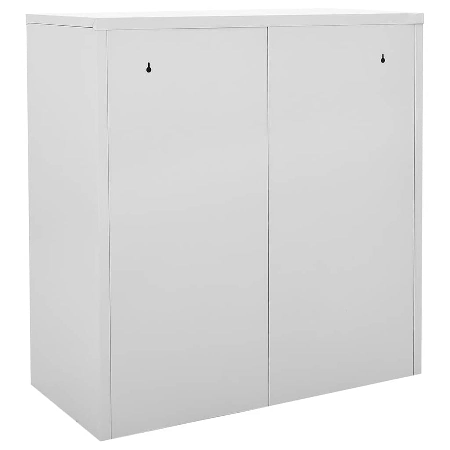 Locker Cabinet Light Grey and Green 90x45x92.5 cm Steel