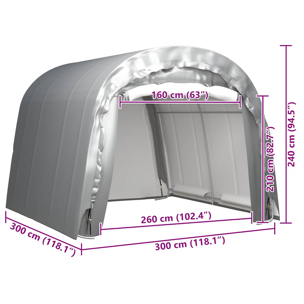 Storage Tent 300x300 cm Steel Grey