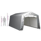 Storage Tent 300x600 cm Steel Grey - Rear View