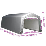 Storage Tent 300x900 cm Steel Grey - 45-Degree Angle
