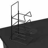 Gaming Desk with K Shape Legs Black 90x60x75 cm - Close-Up Angle