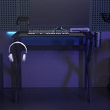 Gaming Desk with K Shape Legs Black 90x60x75 cm