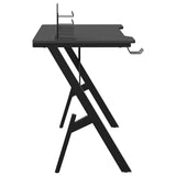Gaming Desk with Y Shape Legs Black 90x60x75 cm - Top-Down View