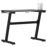 Gaming Desk LED with Z Shape Legs Black 90x60x75 cm - Low Angle