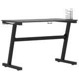Gaming Desk LED with Z Shape Black 110x60x75 cm - Close-Up Angle