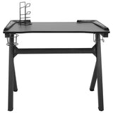 Gaming Desk LED with Y Shape Black 110x60x75 cm - 45-Degree Angle