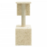 Cat Tree with Sisal Scratching Posts Cream 60 cm - Top-Down View