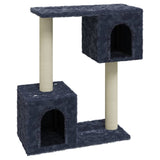 Cat Tree with Sisal Scratching Posts Dark Grey 60 cm - Front View