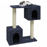 Cat Tree with Sisal Scratching Posts Dark Grey 60 cm - Side View