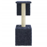 Cat Tree with Sisal Scratching Posts Dark Grey 60 cm - Top-Down View