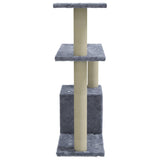 Cat Tree with Sisal Scratching Posts Light Grey 70 cm - Top-Down View
