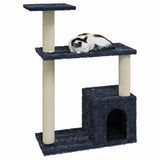 Cat Tree with Sisal Scratching Posts Dark Grey 70 cm - Side View
