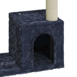 Cat Tree with Sisal Scratching Posts Dark Grey 70 cm - 45-Degree Angle