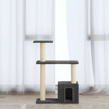 Cat Tree with Sisal Scratching Posts Dark Grey 70 cm