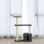 Cat Tree with Sisal Scratching Posts Dark Grey 70 cm