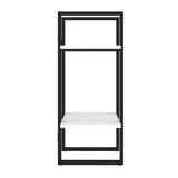 2-Tier Book Cabinet White 40x30x70 cm Engineered Wood - 45-Degree Angle