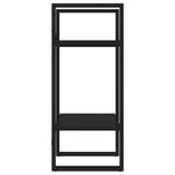 2-Tier Book Cabinet Black 40x30x70 cm Engineered Wood