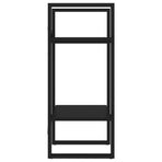 2-Tier Book Cabinet Black 40x30x70 cm Engineered Wood