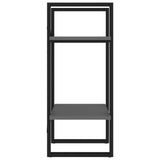 2-Tier Book Cabinet Grey 40x30x70 cm Engineered Wood
