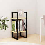 2-Tier Book Cabinet 40x30x70 cm Solid Pine Wood - Side View