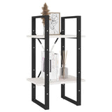 2-Tier Book Cabinet White 40x30x70 cm Solid Pine Wood - Top-Down View