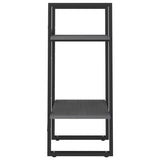 2-Tier Book Cabinet Grey 40x30x70 cm Solid Pine Wood