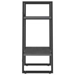2-Tier Book Cabinet Grey 40x30x70 cm Solid Pine Wood