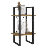 2-Tier Book Cabinet 40x30x70 cm Solid Pine Wood - Top-Down View