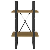 2-Tier Book Cabinet 40x30x70 cm Solid Pine Wood - 45-Degree Angle