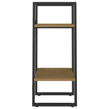 2-Tier Book Cabinet 40x30x70 cm Solid Pine Wood - Rear View