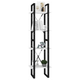 4-Tier Book Cabinet White 40x30x140 cm Engineered Wood - Top-Down View