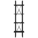 4-Tier Book Cabinet Black 40x30x140 cm Engineered Wood